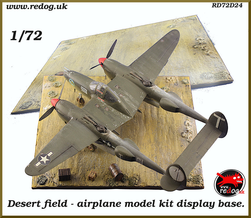 1:72  Redog Airplane model kit dispaly base - Desert field - d24