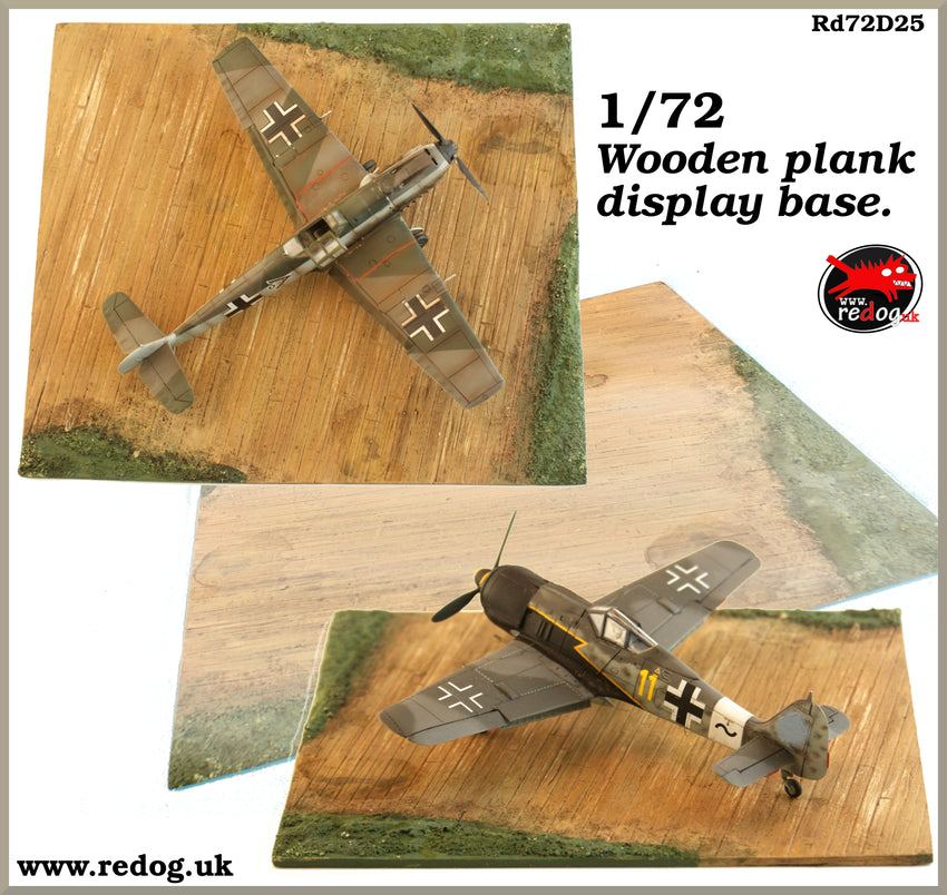Redog 1/72 Wooden Planks Display Base For Airplanes Scale Models Kits D25