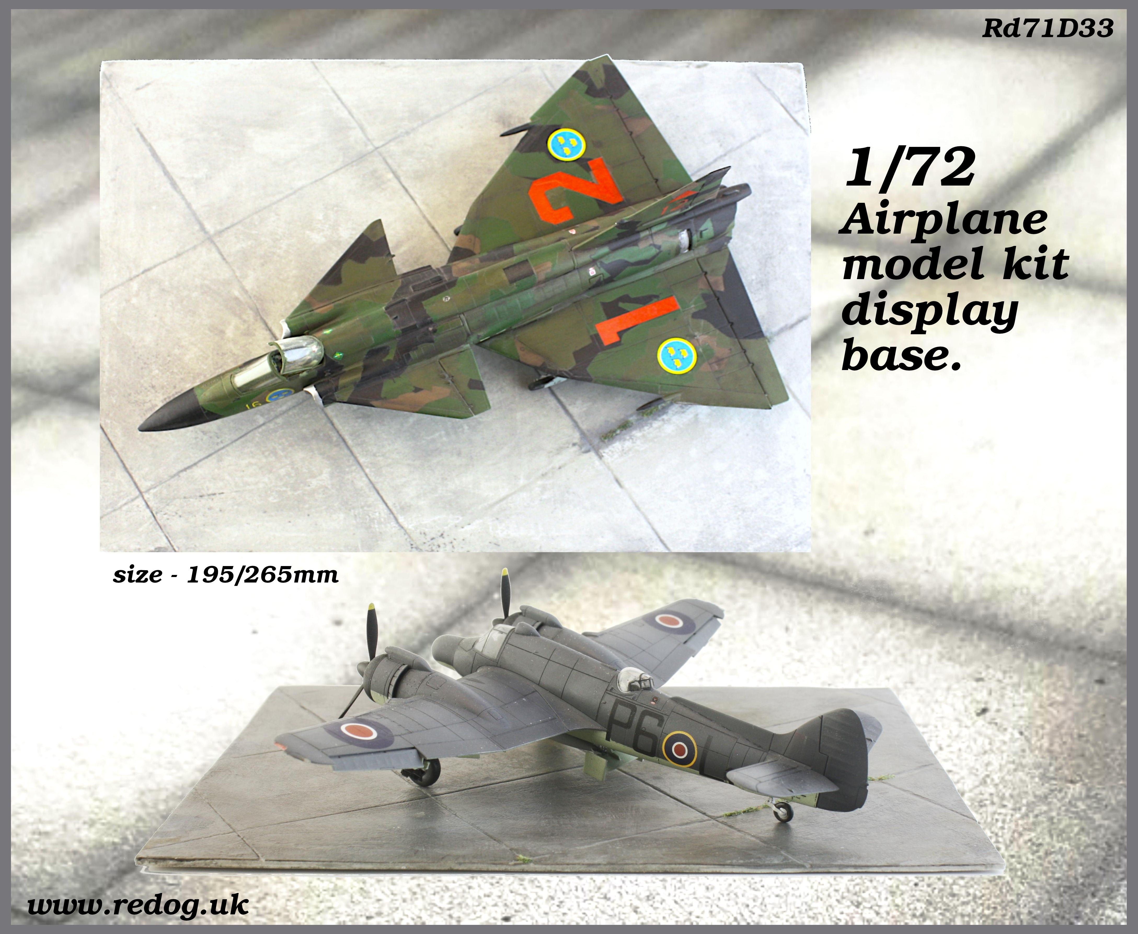 1:72 Redog Airplae model kit display base -  d33