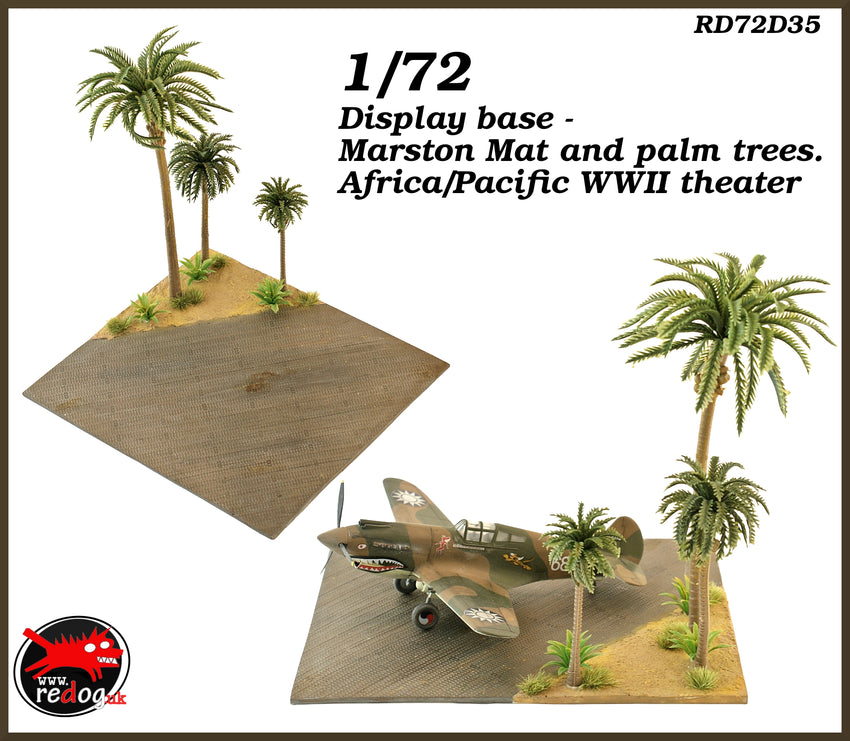 1/72 Display base - Marston mat with palm trees.