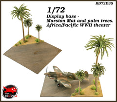 1/72 Display base - Marston mat with palm trees.