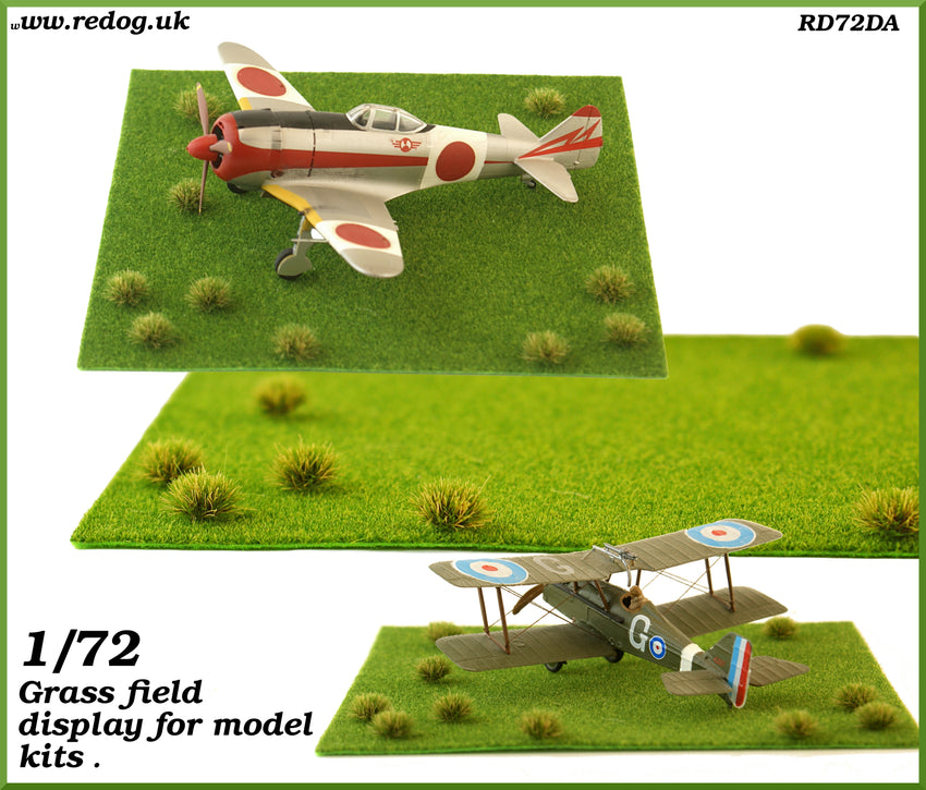 1/72 Grass field display  for airplane model kits.