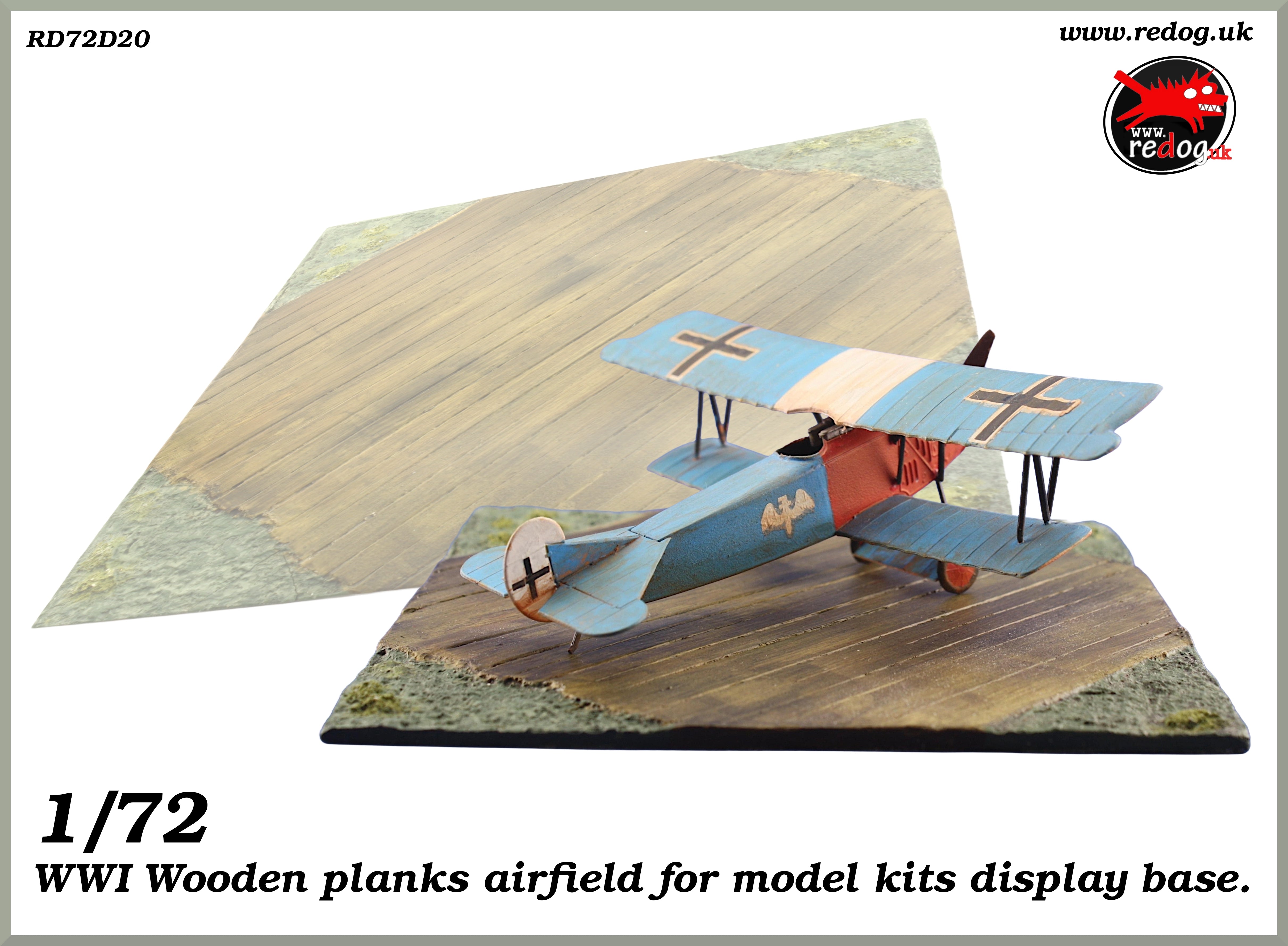 1/72 WWI Diorama Display Wooden Planks Airplane Scale Models Kits D20