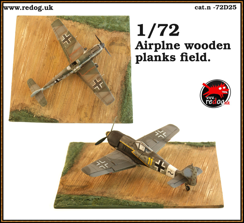 Redog 1/72 Wooden Planks Display Base For Airplanes Scale Models Kits D25