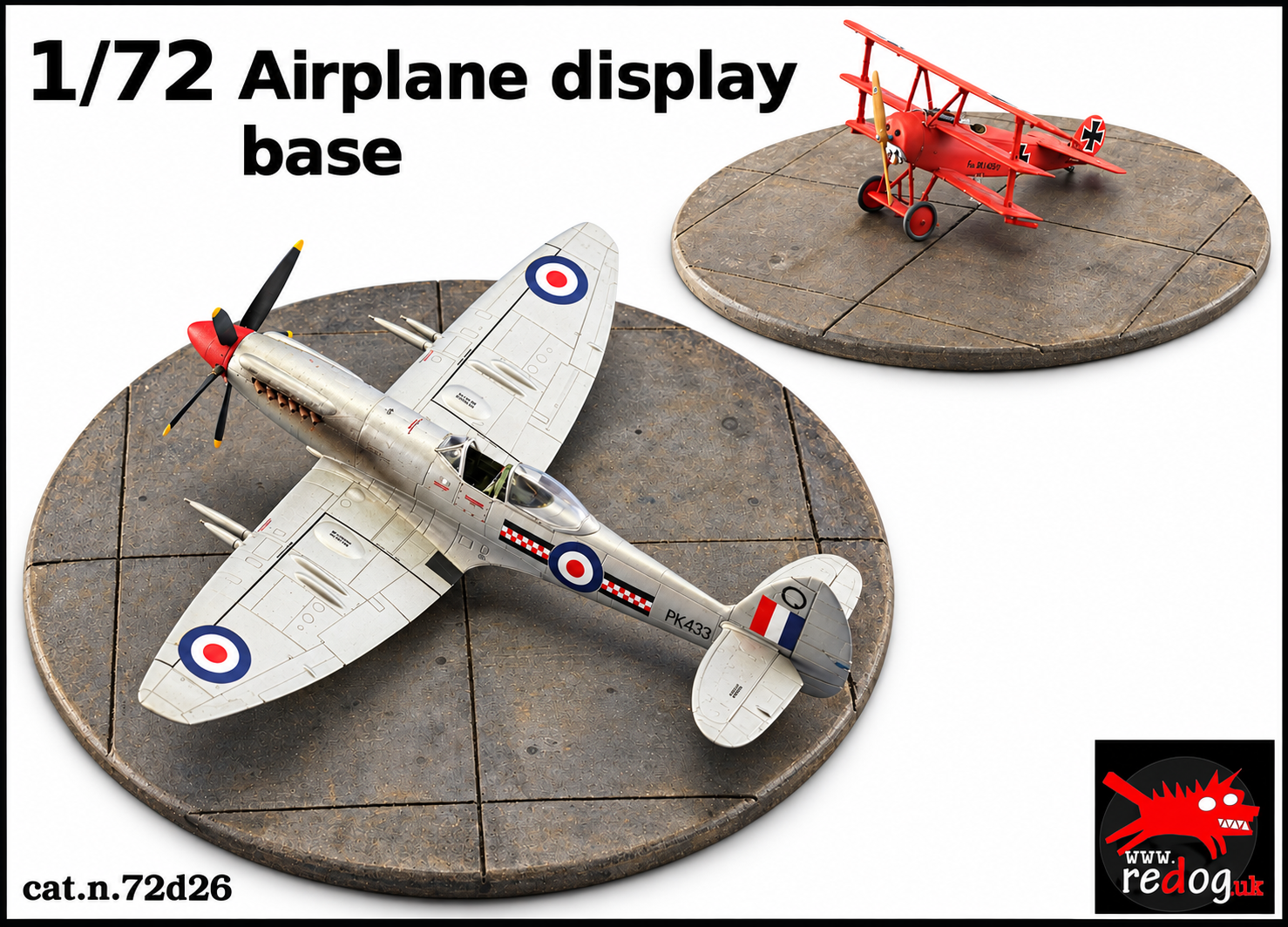 1:72 Redog -  Round Resin Display Base For Scale Models  - d26
