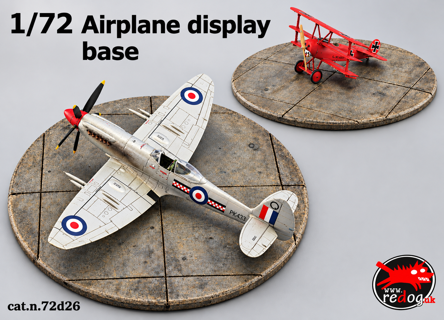 1:72 Redog -  Round Resin Display Base For Scale Models  - d26
