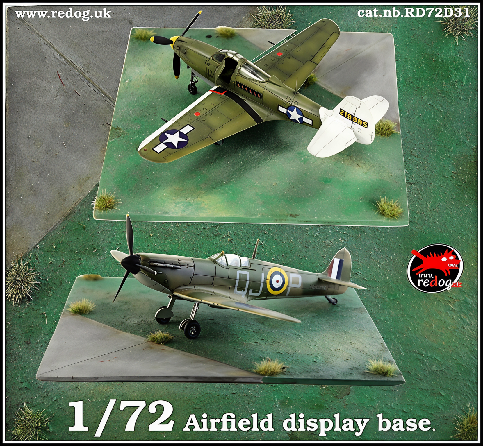 1:72 Redog -  Airplane model kit display base - d31