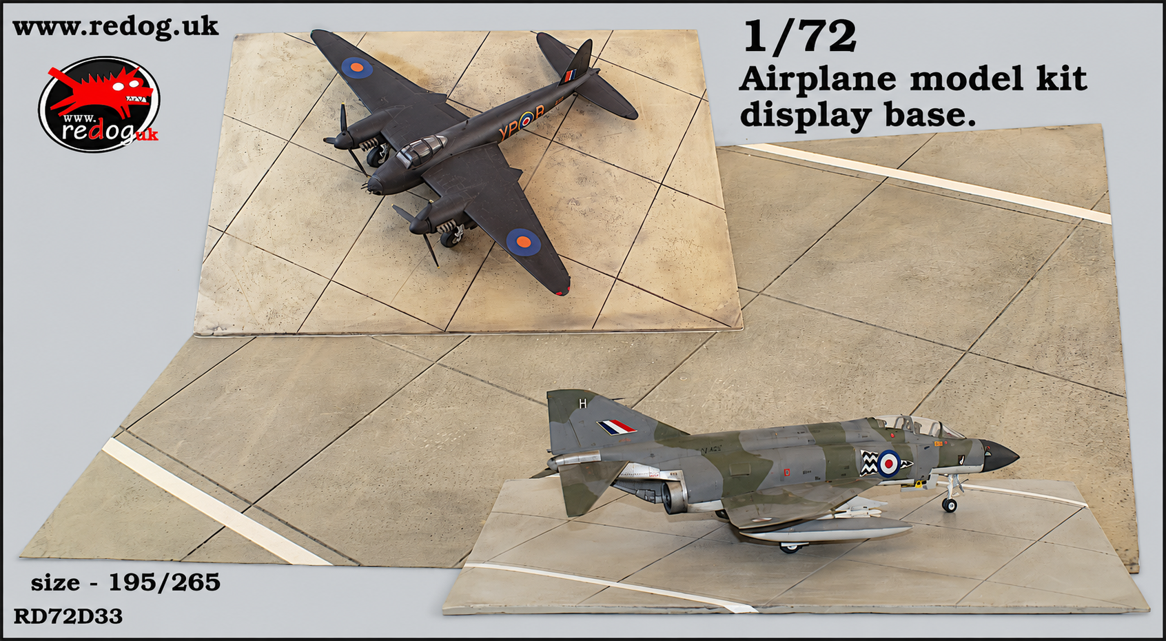 1:72 Redog Airplane model kit display base - d33