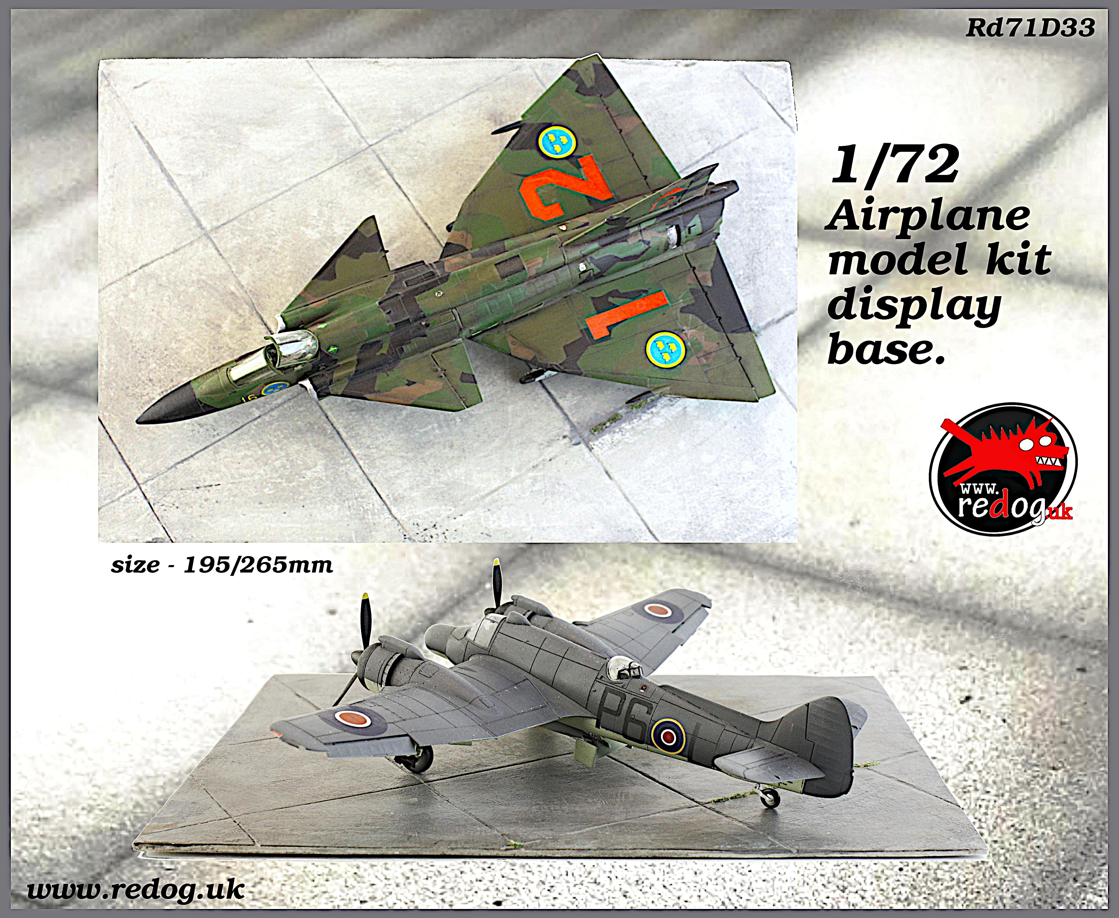 1/72 Redog Airplae model kit display base - d33