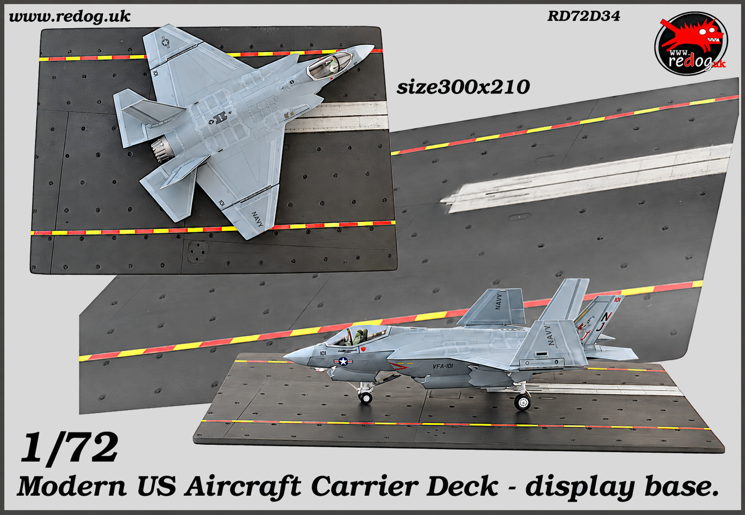 1:72 Redog - Modern US Aircraft carrier Deck - display base.
