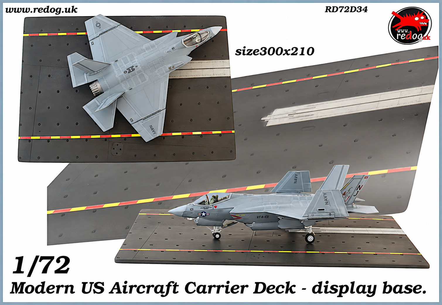1:72 Redog - Modern US Aircraft carrier Deck - display base.