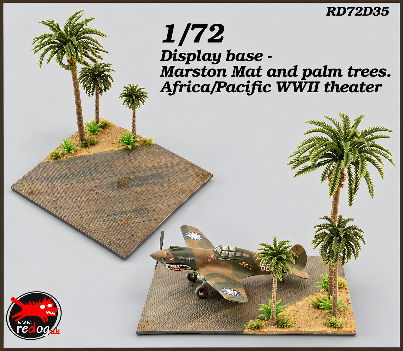 1:72 Display base - Marston mat with palm trees.