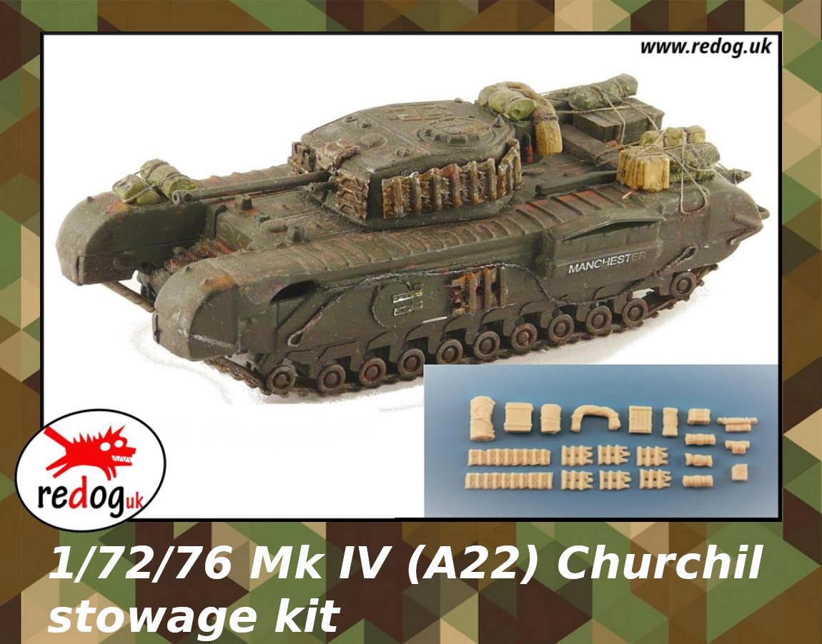 Redog 1:72 Churchill Tank Military Scale Modelling Stowage Diorama Accessorises
