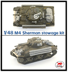 1/48 M4 Sherman Tank Military Scale Model Stowage Kit Accessories - redoguk