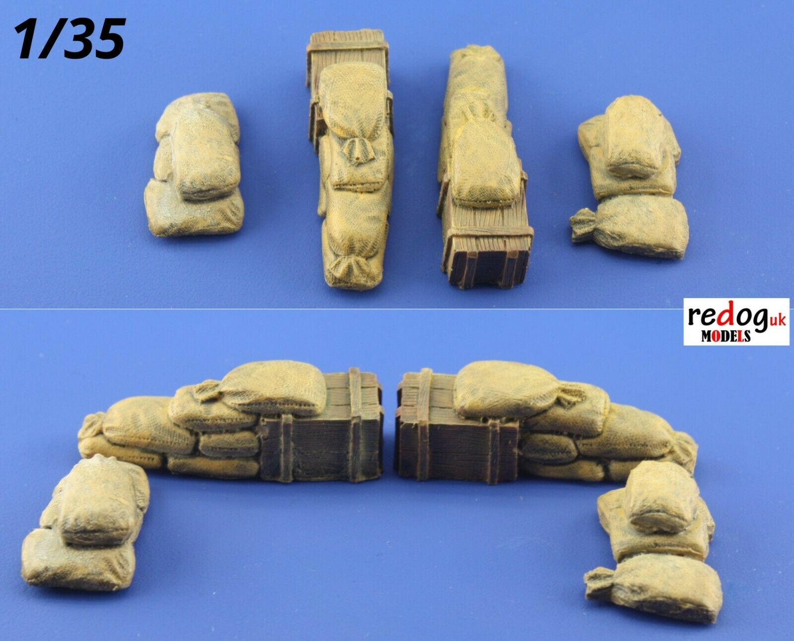 Redog 1/35 Sandbags for Trenches / Resin Scale Model Diorama Kit /3515 - redoguk