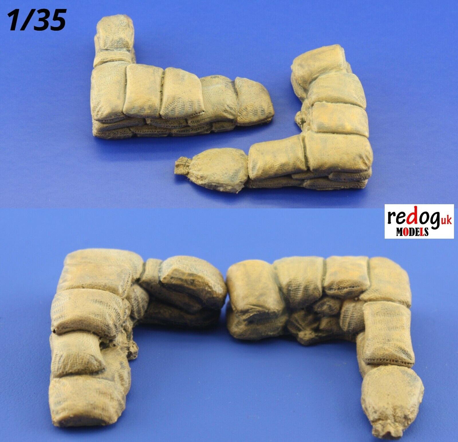 Redog 1/35 Military Sandbags for Trenches Scale Model Resin Diorama Kit 16 - redoguk