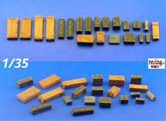 1/35 Ammunition Boxes & Crates Mix Military Scale Model Stowage Kit 6 - redoguk