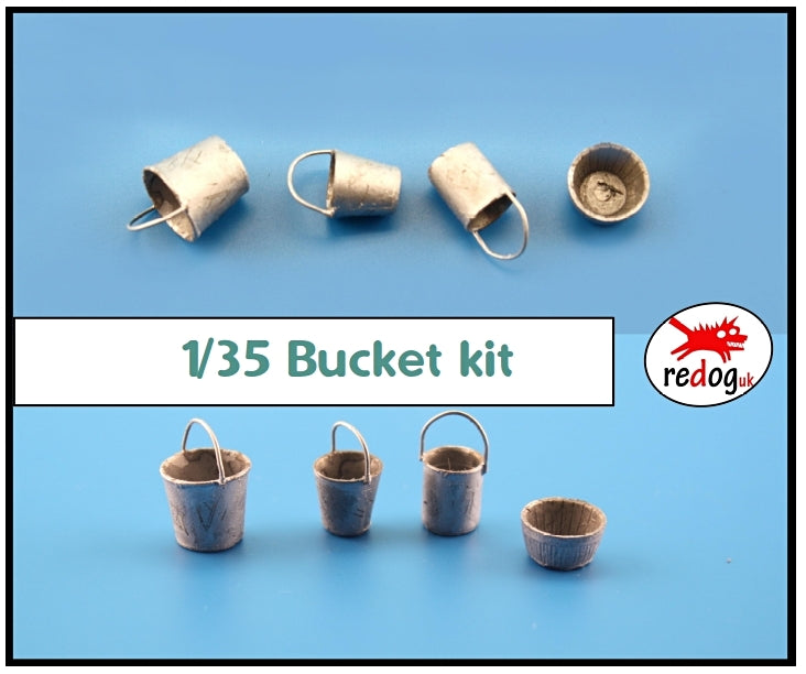 1/35 - Buckets and pots for Military Vehicles Stowage Scale Model kit