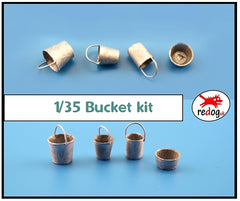 1/35 - Buckets and pots for Military Vehicles Stowage Scale Model kit