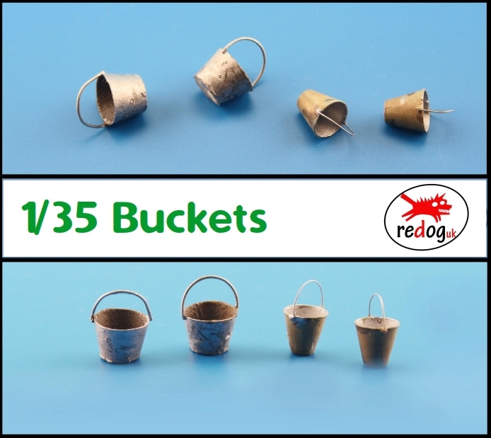1/35 - Buckets for Military Vehicles Scale Model Stowage set