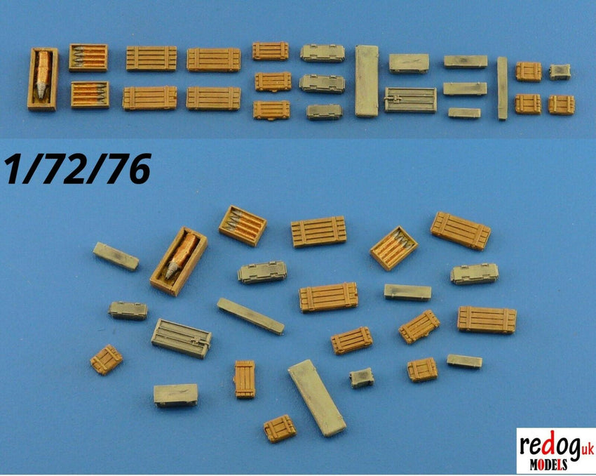 Redog 1:72 Crates and Boxes Kit Military Scale Modelling Stowage Diorama Accessorises B5 - redoguk