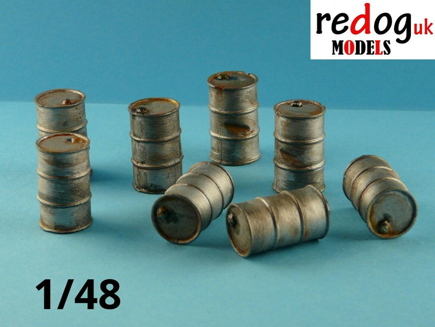 Redog 1:48 Oil and Fuel Barrels Kit Military Scale Modelling Stowage Diorama Accessorises - redoguk