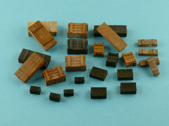1/35 Boxes and Crates Mix -25 Pieces Military Scale Model Stowage Kit 3 - redoguk