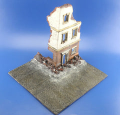 1/72 Ruined Building Corner Display Base for Military Scale Model Tanks & Vehicles D19 - redoguk