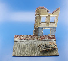 1/72 Scale Model Display Base Diorama Ruined Building /D17 - redoguk