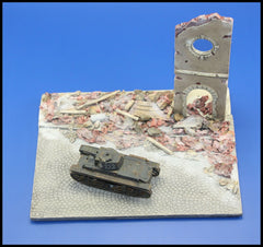 1/72 Diorama Base for Scale Model Tank - Destroyed Church - redoguk