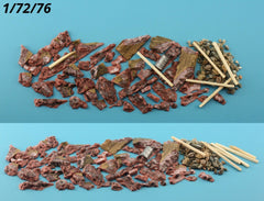 Redog 1:72/76 Big Rubble Debris Pile for Dioramas and Scale Model Bases - redoguk