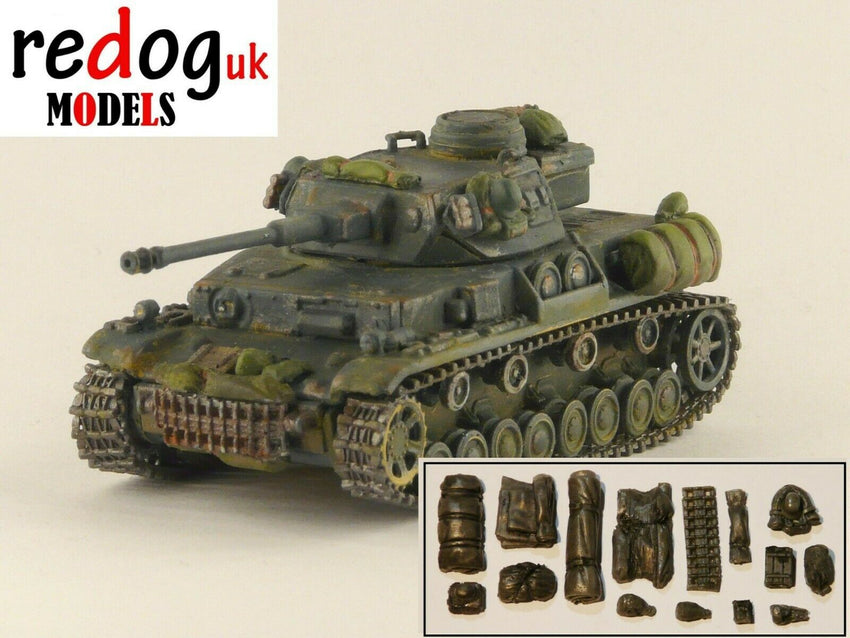 1:72 -  Panzer IV Ausf F2 Tank Military Scale Model Stowage Kit Accessories - redoguk