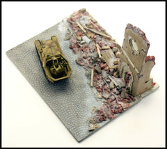 1/72 Diorama Base for Scale Model Tank - Destroyed Church - redoguk