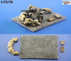 1/72 Military Gun Emplacement - Scale Model Display Diorama Base kit - redoguk