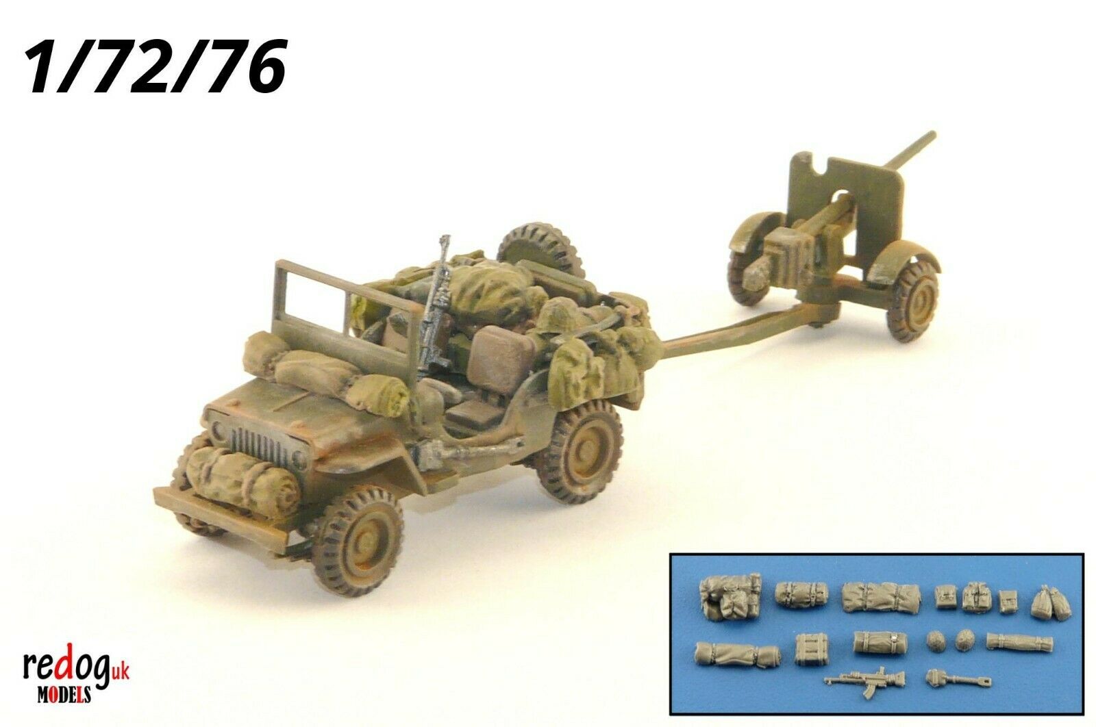 Redog 1/72 Willys Jeep - Military Scale Model Stowage Kit - redoguk