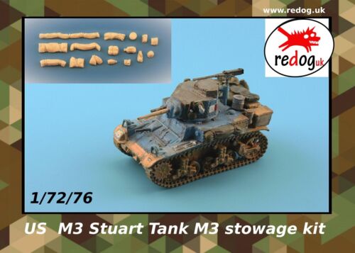 1:72 M3 Stuart Honey Tank Military Scale Model Stowage Kit Accessories