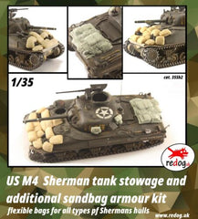 1:35 M4 Sherman Tank Stowage and Sand Bags Flexible Bags - Kit