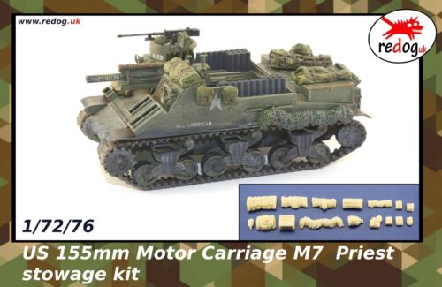 1/72 M7 Priest US Howitzer Tank Military Scale Model Stowage Kit Diorama