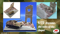 1/72 Diorama Base for Scale Model Tank - Destroyed Church