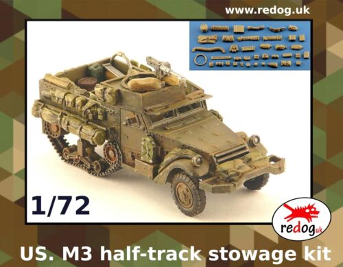 1/72 M4 US Half Track Overloaded Military Scale Model Stowage Kit