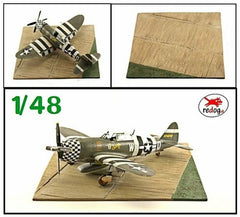 Redog 1/48 Wooden Plank Deck Airplane Model Display Base - redoguk