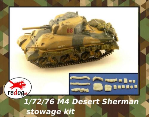 1:72 British Desert M4 Sherman Tank Military Scale Modelling Stowage S9