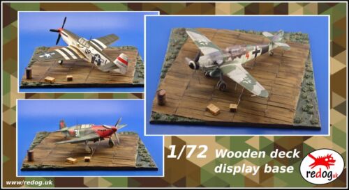 Redog 1/72 Wooden Planks Display Base For Airplanes Scale Models Kits D25