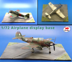 1:72 WWII Diorama Display Airfield Base For Airplane Scale Model Kits D32